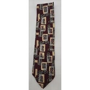 Tie Xmi Hand Made 100% Silk Men’s Necktie Made In USA Abstract Geometric Art